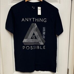 GAP Dark Blue Graphic Tee - Anything is Possible